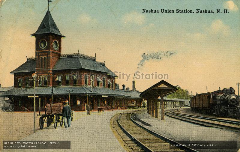 Postcard: Nashua Union Station, Nashua, N.H.